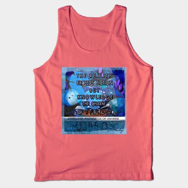 KNOWLEDGE BLUE Tank Top by ACUANDYC